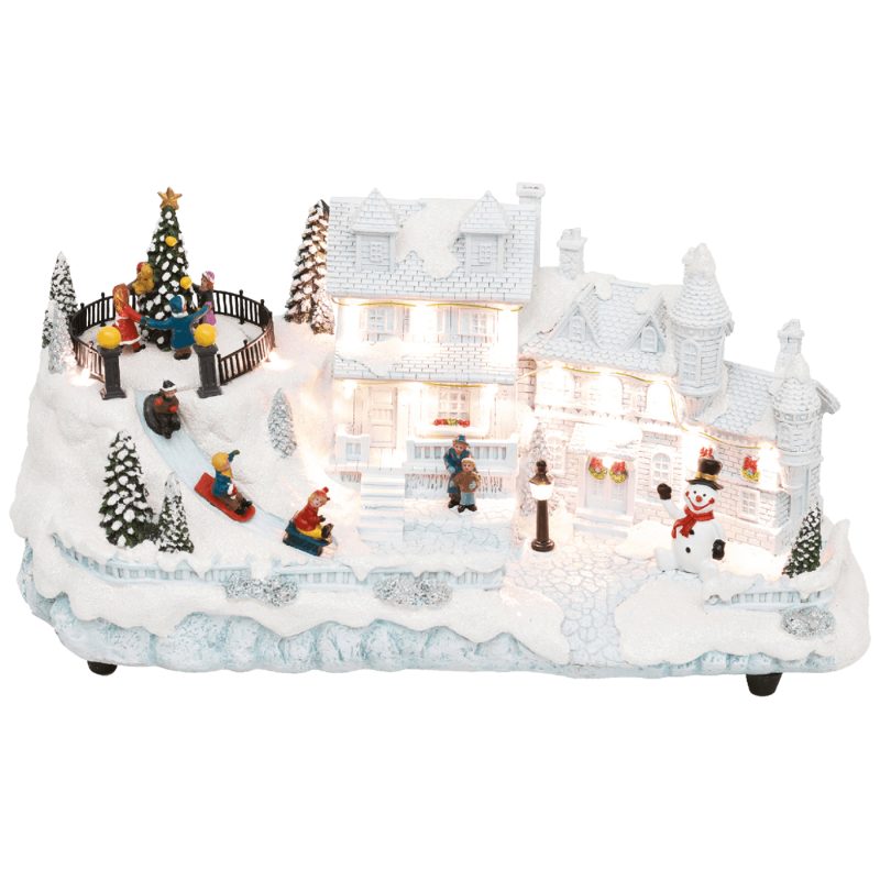home Dekorativna LED rasvjeta, Diorama, bijela kuća - DRM 16