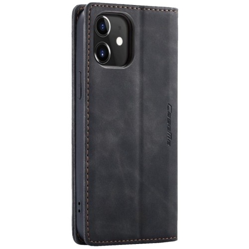 CaseMe Futrola preklopna za iPhone 12/12 Pro Max, koža, crna - Flip Lea. P. Case iPhone 12/12 Pro