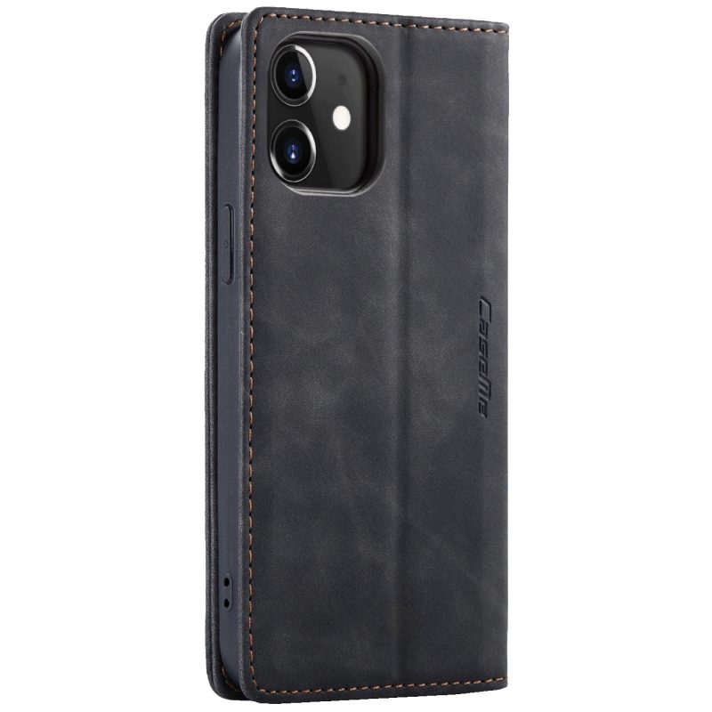 CaseMe Futrola preklopna za iPhone 12/12 Pro Max, koža, crna - Flip Lea. P. Case iPhone 12/12 Pro