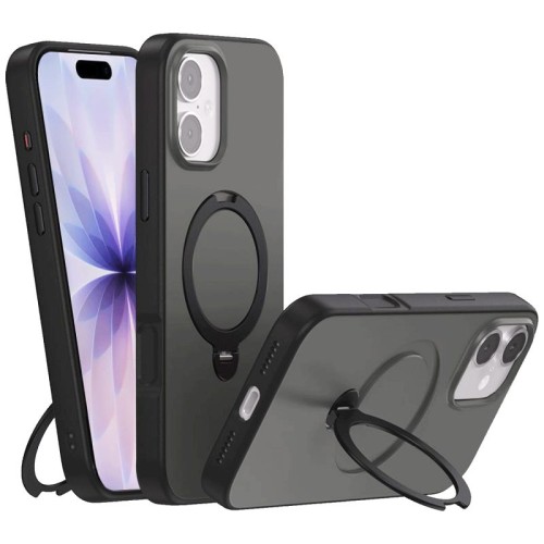 NN-Su Maska sa rotirajućim držačem za iPhone 17, Magsafe, black - iPhone 17 Rotation Holder