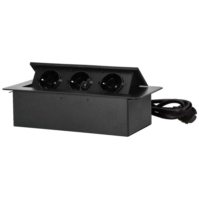 Orno Produžni kabel sa 3 x Schuko utičnice, ugradbena - OR-GM-9033(GS)/B