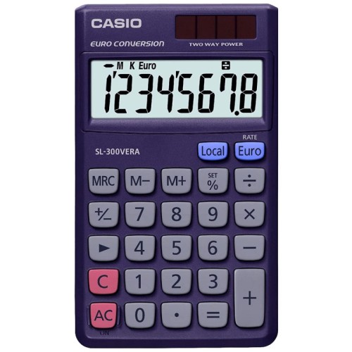 Casio Kalkulator, džepni, solarno / baterijsko napajanje - SL-300VERA