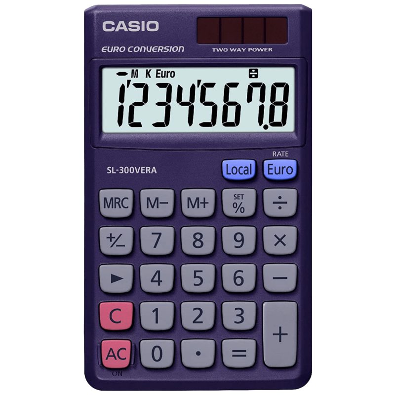 Casio Kalkulator, džepni, solarno / baterijsko napajanje - SL-300VERA