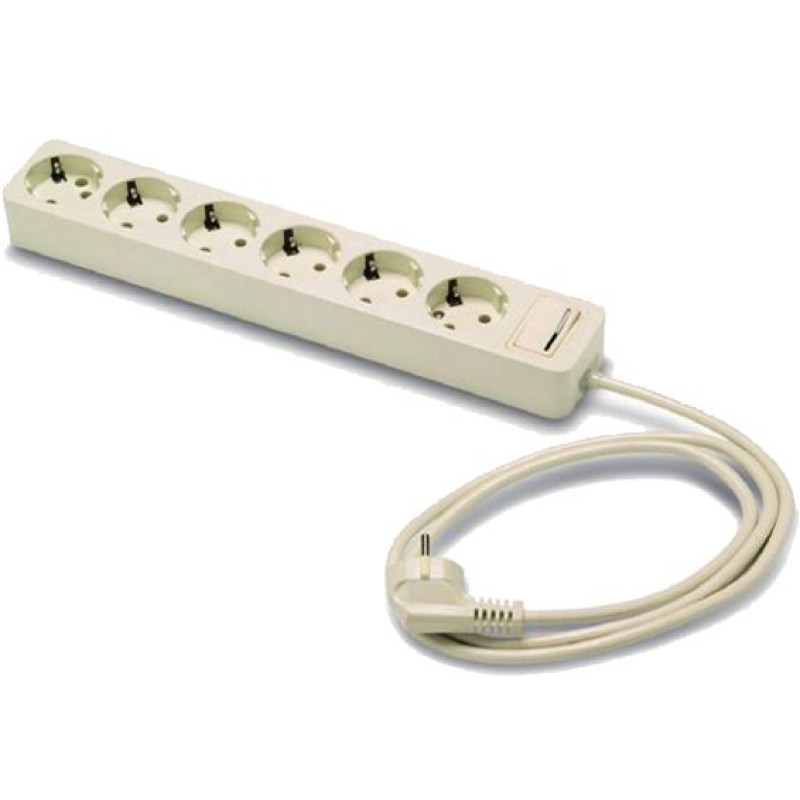Famatel Produžni kabl 6 utičnica, 1.5m, prekidač, bijeli, 1.5mm² - 2518-PK6/1.5