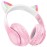 hoco. Slušalice bežične sa mikrofonom, Bluetooth - W42 Cat Ears, Cherry Blossom