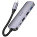 hoco. Konverter USB HUB type C to HDTV, USB3.0/USB2.0/PD/HDMI - HB28