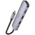 hoco. Konverter USB HUB type C to HDTV, USB3.0/USB2.0/PD/HDMI - HB28