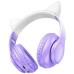 hoco. Slušalice bežične sa mikrofonom, Bluetooth - W42 Cat Ears, Purple Grape