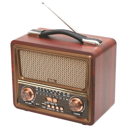 SAL Retro radio + BT bežični zvučnik, FM, MP3, USB/microSD - RRT22