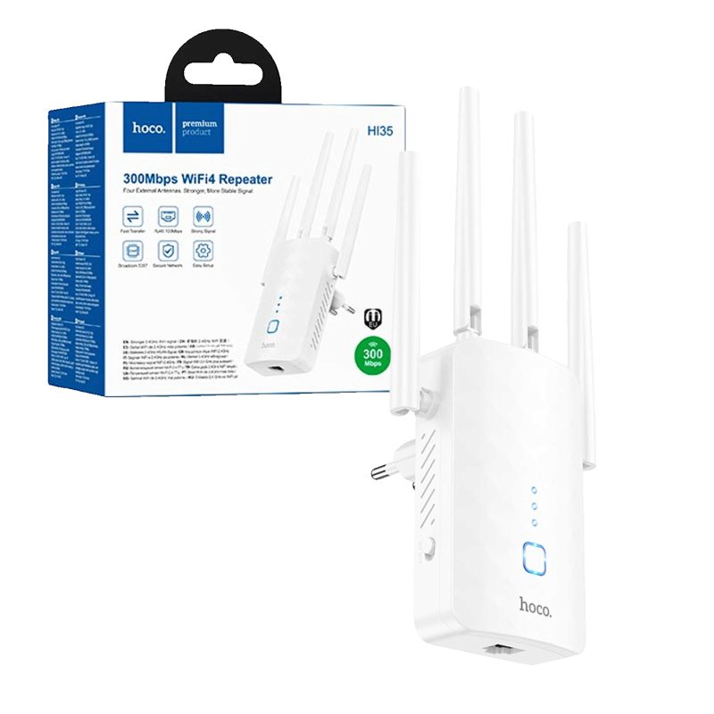 hoco. Wireless-N Extender-Access Point, 300Mbps - HI35 WiFi4 Repeater