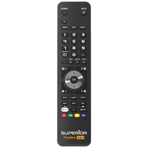 Superior Daljinski upravljač, za 4 uređaja, PC programiranje - SUPERIOR 4:1 FREEDOM - black