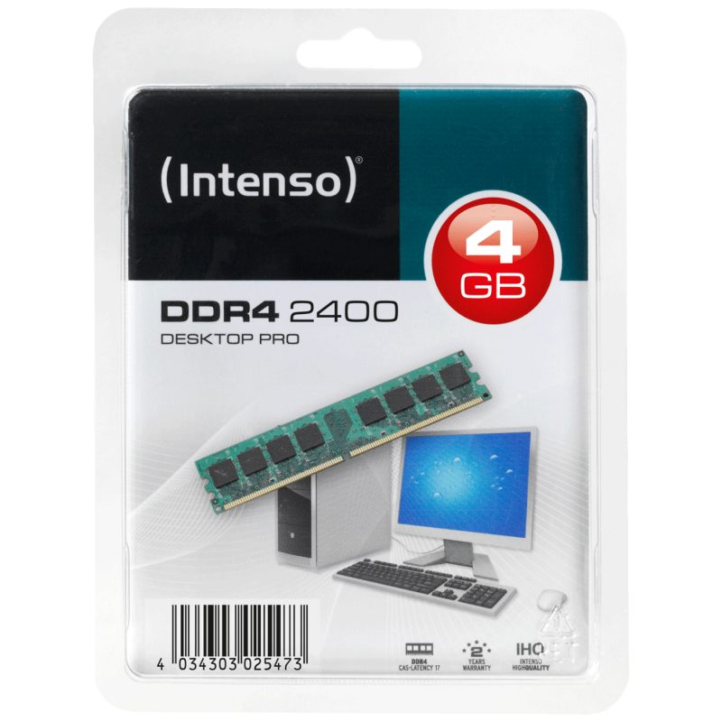 Intenso Memorija DDR4 4GB@2400MHz, CL17 - DDR4 Desktop 4GB/2400MHz