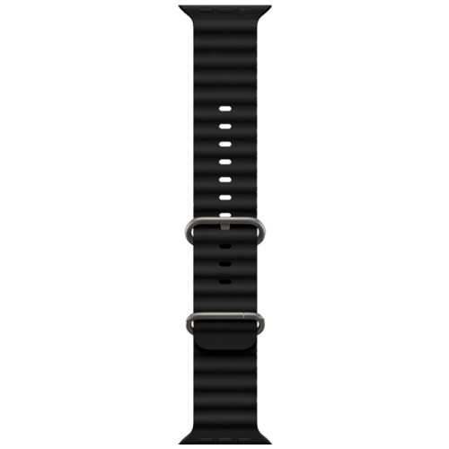 hoco. Silikonski remen za iWatch, 42/44/45/49mm, crna - iWatch WA12 Black