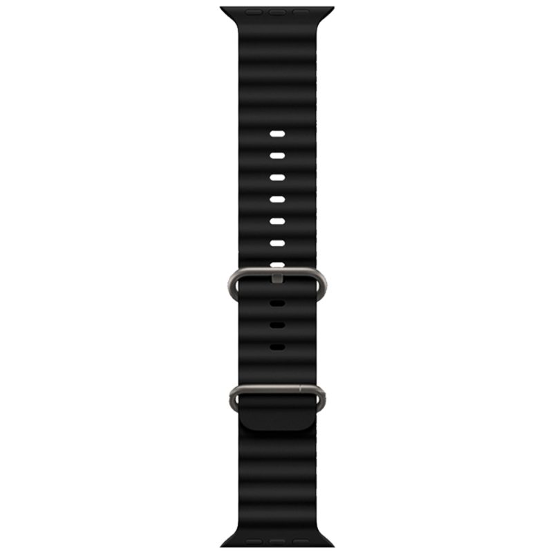 hoco. Silikonski remen za iWatch, 42/44/45/49mm, crna - iWatch WA12 Black