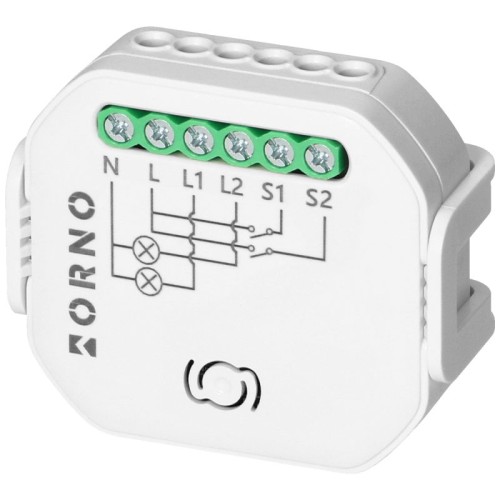 Orno 2-kanalni relej, WiFi, Bluetooth, Tuya Smart - OR-SH-17101