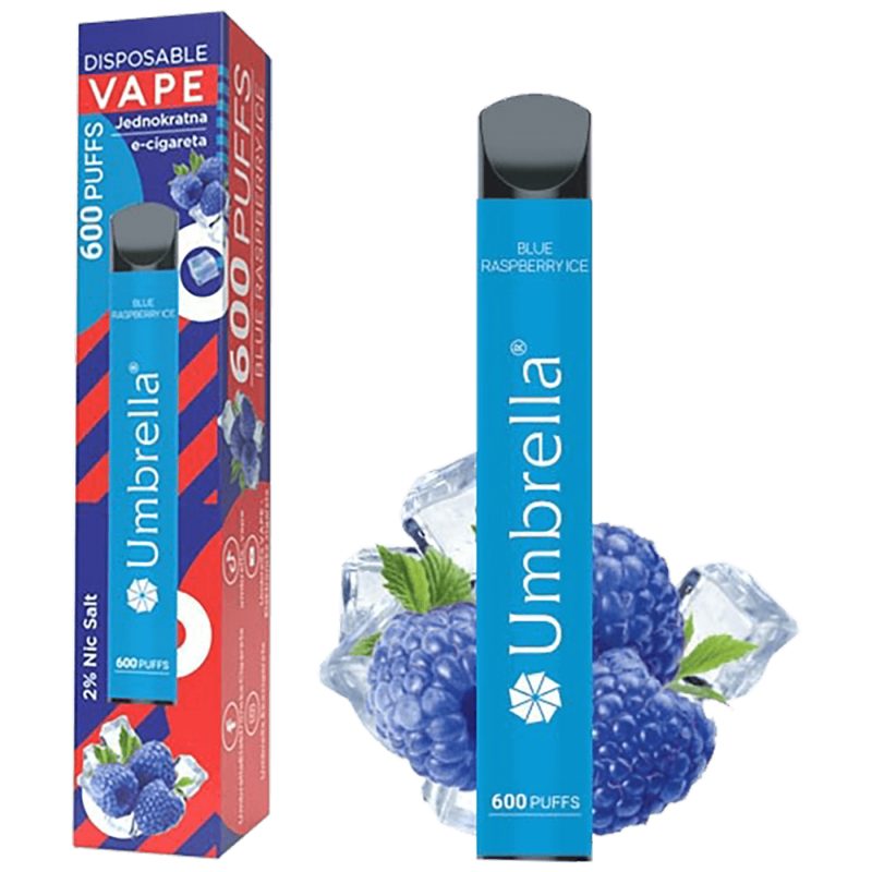 Umbrella Cigareta elektronska, jednokratna, Blue Raspberry Ice 20mg - 600 Puffs Blue Raspberry Ice 20mg