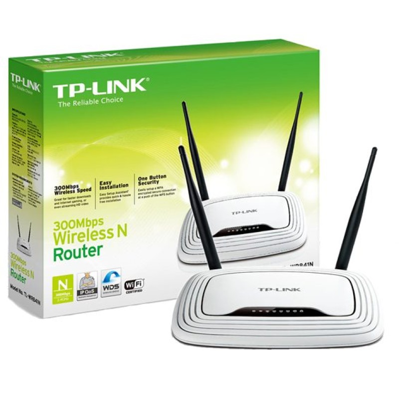 TP-LINK Wireless N Router, 4 porta, 300Mbps, 2x5dBi antena - TL-WR841N