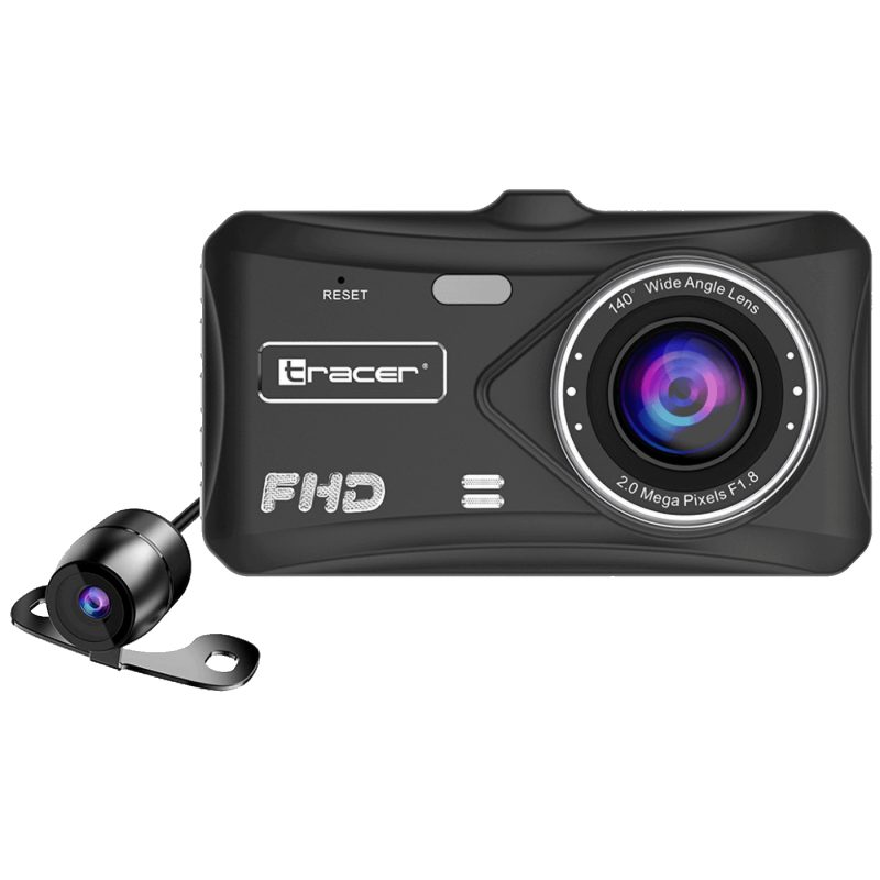Tracer Auto kamera, 2x 2 Mpx, 4" LCD, FullHD, microSD, G-senzor - 4TS FHD CRUX DASH CAM