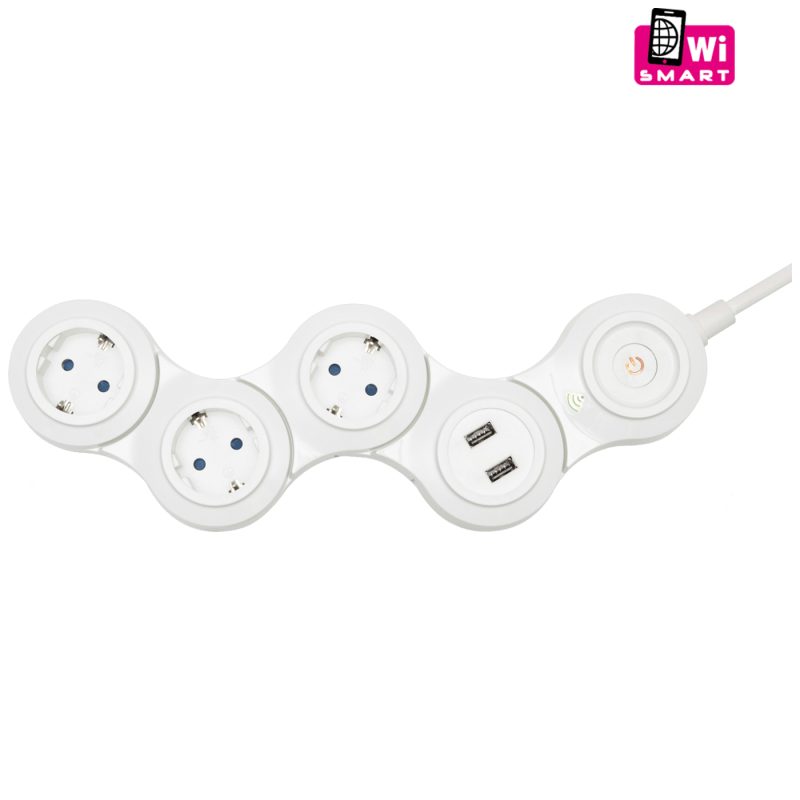 home Produžni kabl,SMART,podesivi,3 utičnice,1.5mm²,USB,WiFi - NVH 03K/WIFI