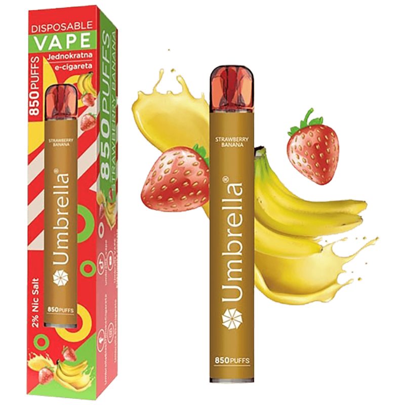 Umbrella Cigareta elektronska, jednokratna, Strawberry Banana 20 mg - 850 Puffs Strawberry Banana 20 mg