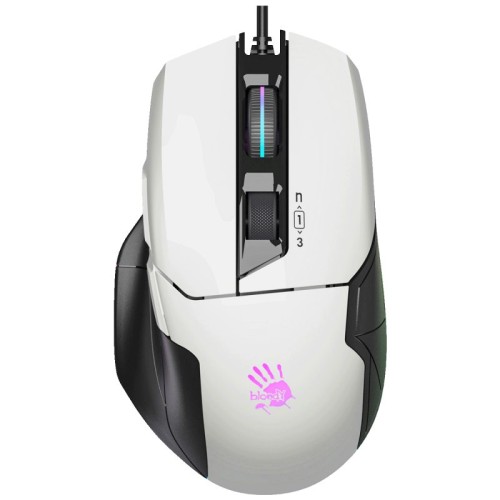 Bloody Miš optički, gaming, 10.000 dpi, RGB, USB - A4-W70 MAX PANDA WHITE