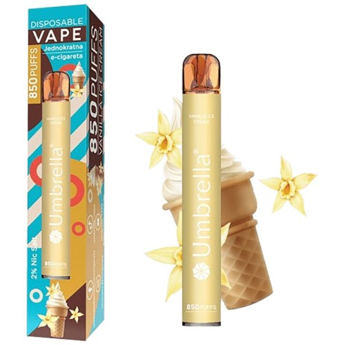 Umbrella Cigareta elektronska, jednokratna, Vanilla Ice Cream 20 mg - 850 Puffs Vanilla Ice Cream 20 mg
