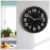 home Zidni sat, staklena prednja strana, 1 x AA baterija, 250 mm - AWC250BK