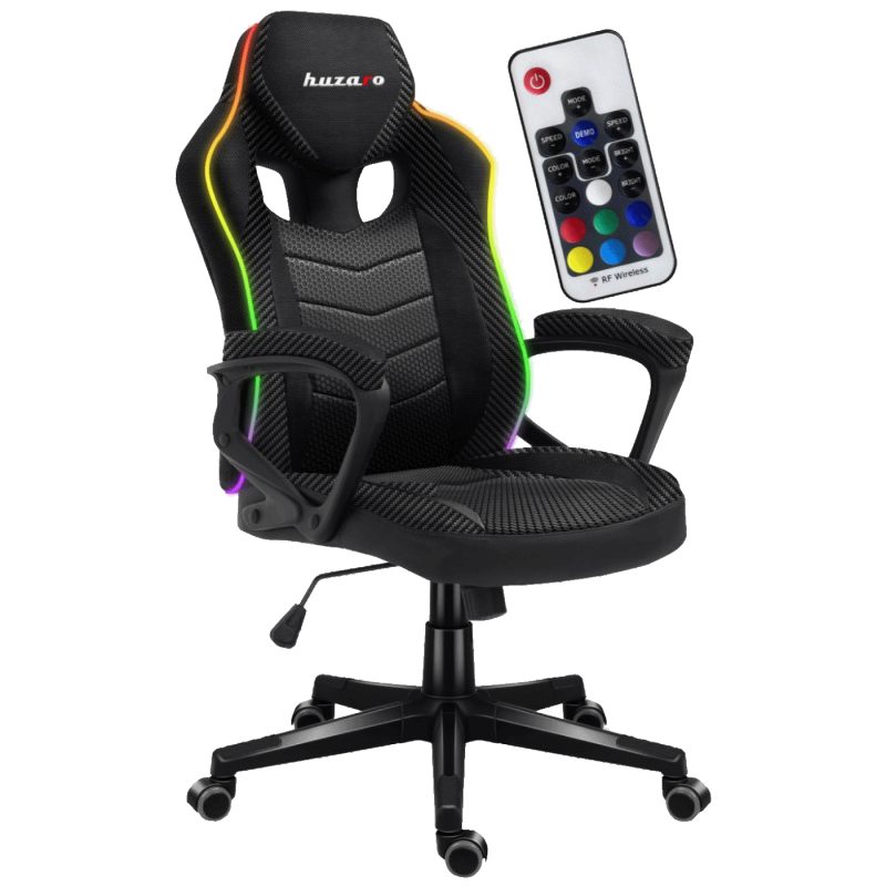 Huzaro Gaming stolica, RBG, Carbon, daljinski upravljač - Force 2.5 RGB Carbon Mesh