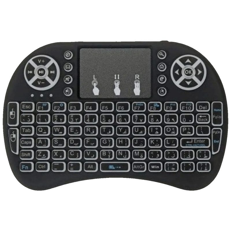 Gembird Bežična mini tastatura, 3u1, RGB - GMB-I8