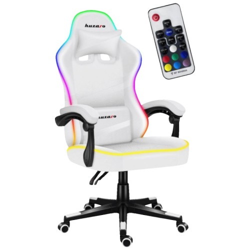 Huzaro Gaming stolica, RGB, daljinski upravljač, bijela - Force 4.4 RGB White