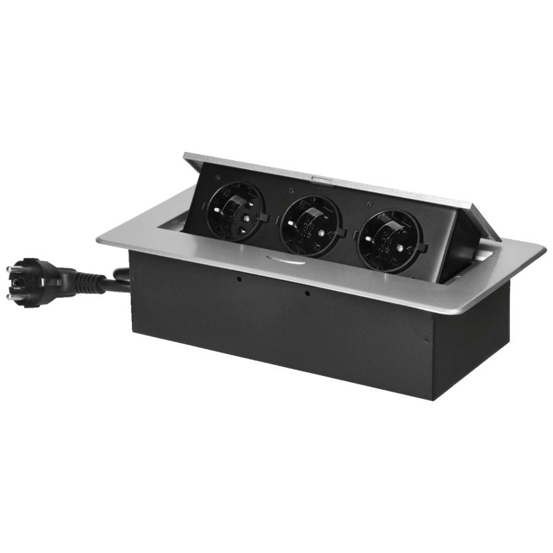 Orno Produžni kabel sa 3 x Schuko utičnice, ugradbena - OR-GM-9033(GS)/G