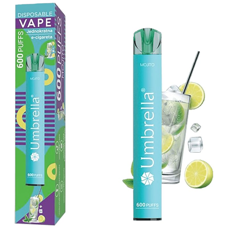 Umbrella Cigareta elektronska, jednokratna, Mojito 20mg - 600 Puffs Mojito 20mg