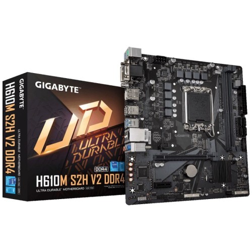 Gigabyte Matična ploča za PC, LGA1700, Intel H610, DDR4, microATX - H610M S2H V2 DDR4