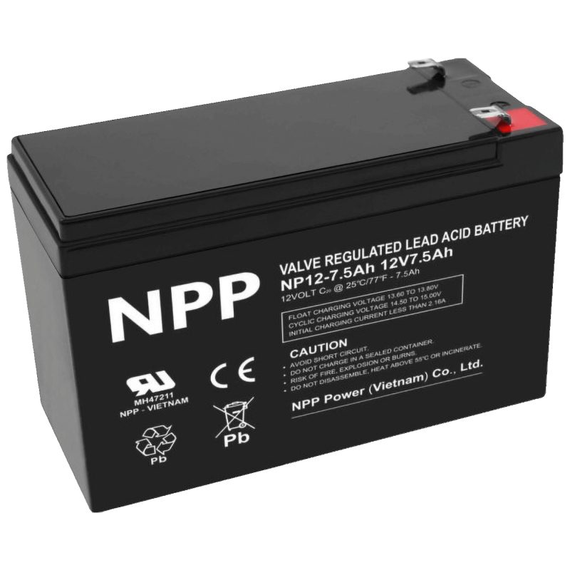 NPP Baterija akumulatorska, 12V / 7.5Ah - NPP NP12V-7.5Ah