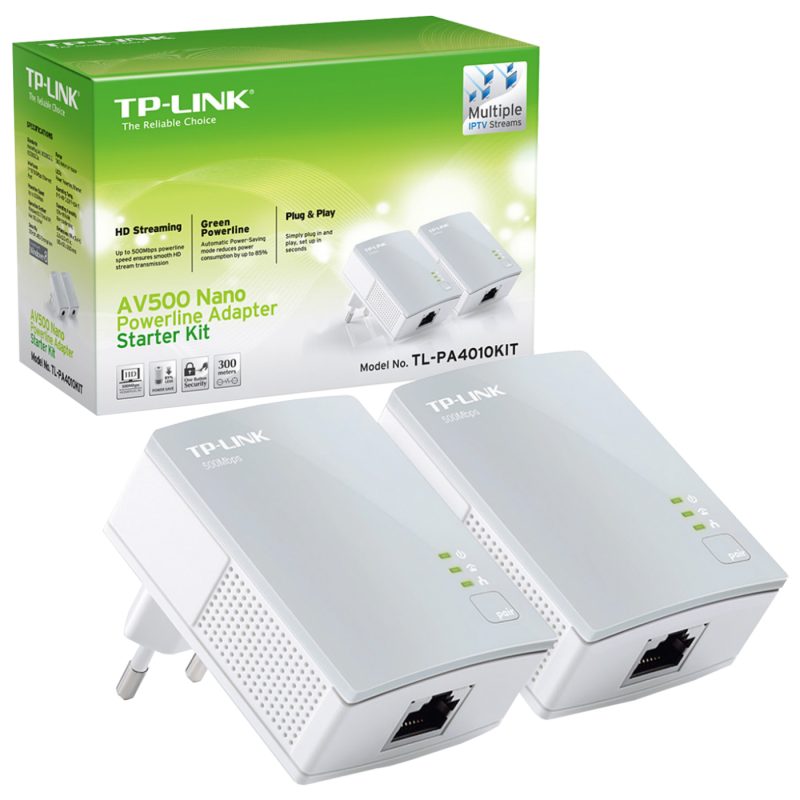 TP-LINK Mrežna strujna utičnica 600Mbps, set 2 kom - TL-PA4010KIT