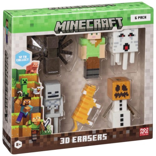PMI Gumice za brisanje, Minecraft 3D, set 6 kom. - MC4060B