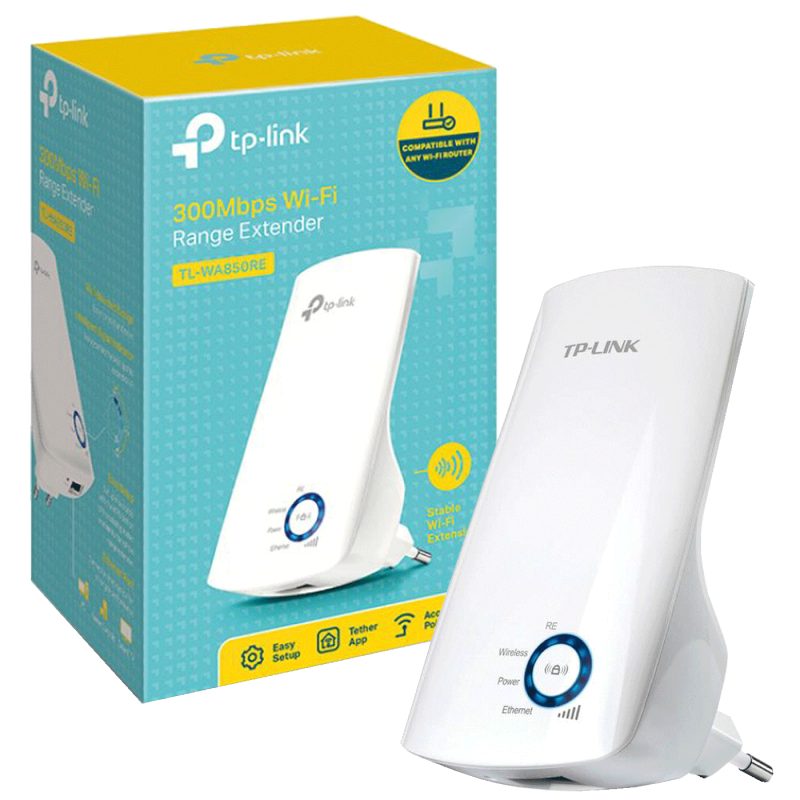 TP-LINK Wireless-N Extender-Access Point, 300Mbps, 2,4GHz - TL-WA850RE