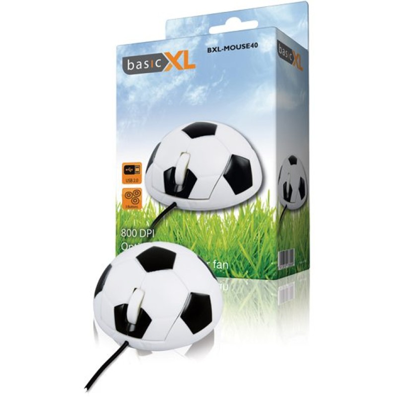 BASIC XL Miš optički, 800dpi, USB, oblik lopte - BXL-MOUSE 40
