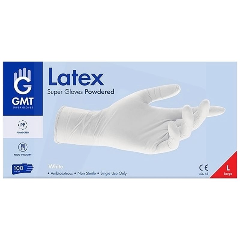 GMT Rukavice, latex, L veličina, 100 kom. - Latex Supergloves size: L