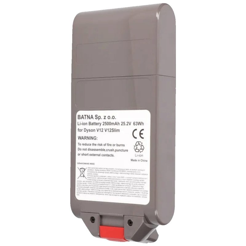 Extralink Baterija za Dyson V12 usisavač, 25.2V 2500mAh - DYSON Battery, V12 25.2V 2500mAh